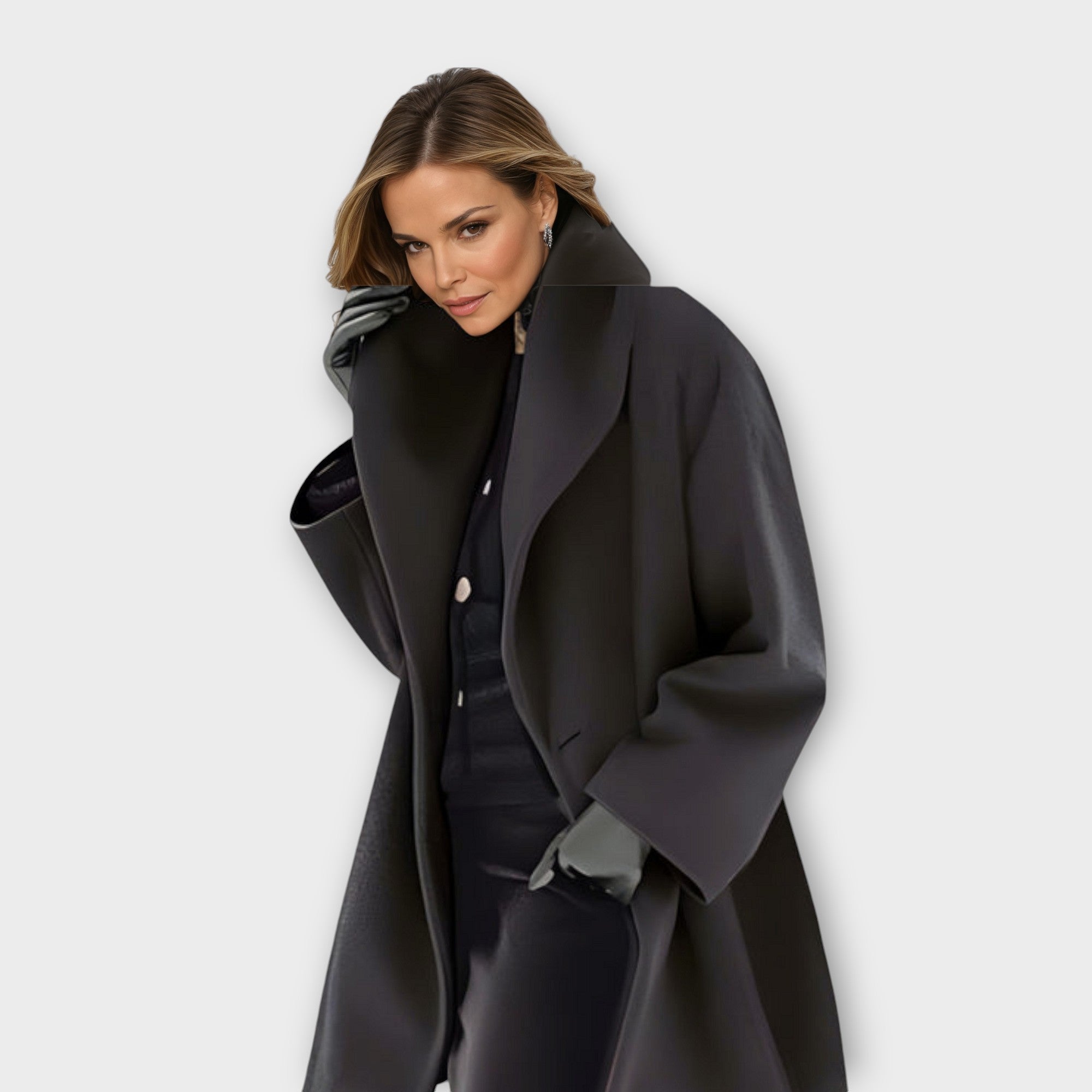 Elegante jas met winddicht materiaal en verstevigde afwerking