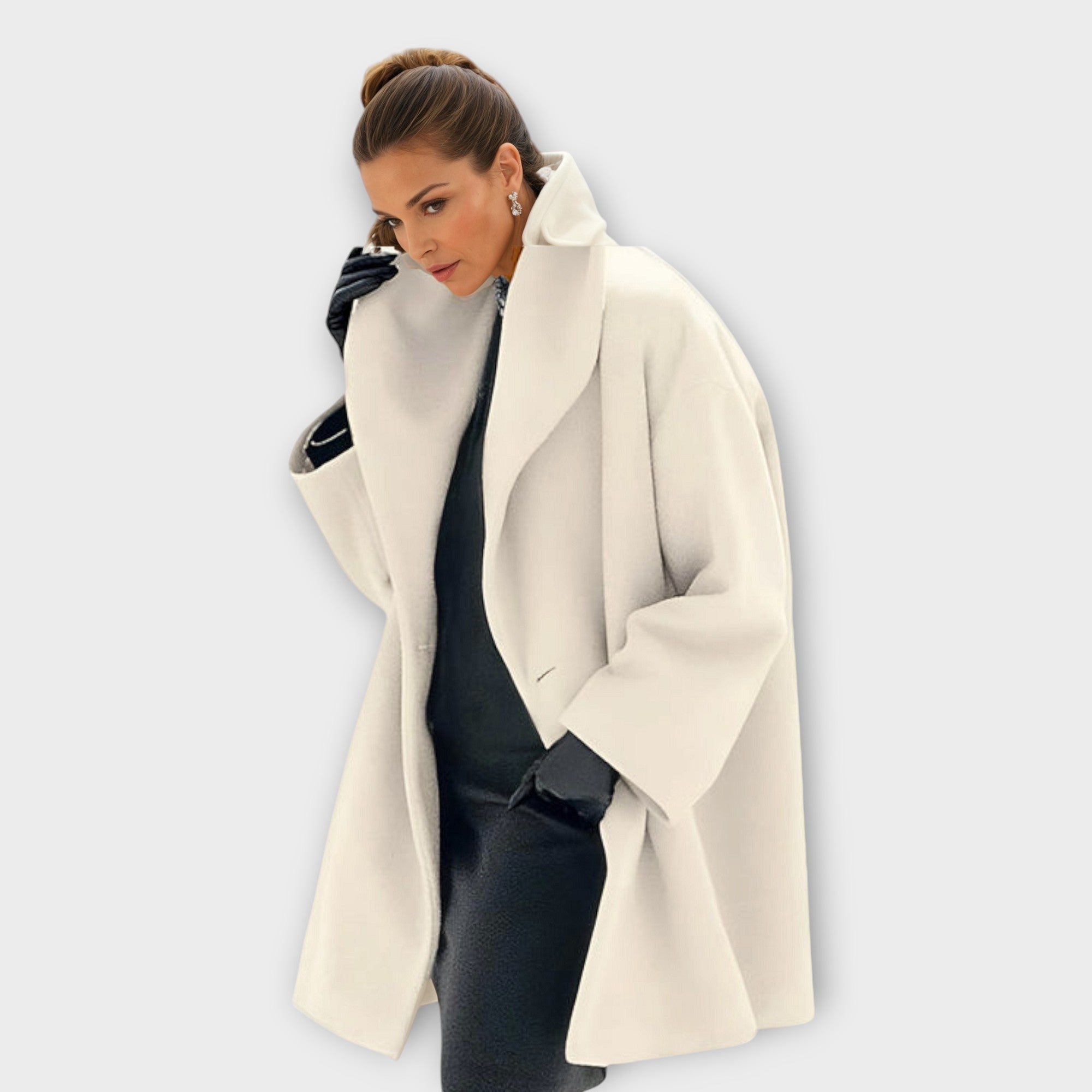 Elegante jas met winddicht materiaal en verstevigde afwerking