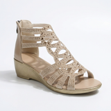 Luna | Elegante Sandalen met Sleehak en Strassdetails