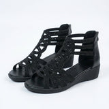Luna | Elegante Sandalen met Sleehak en Strassdetails