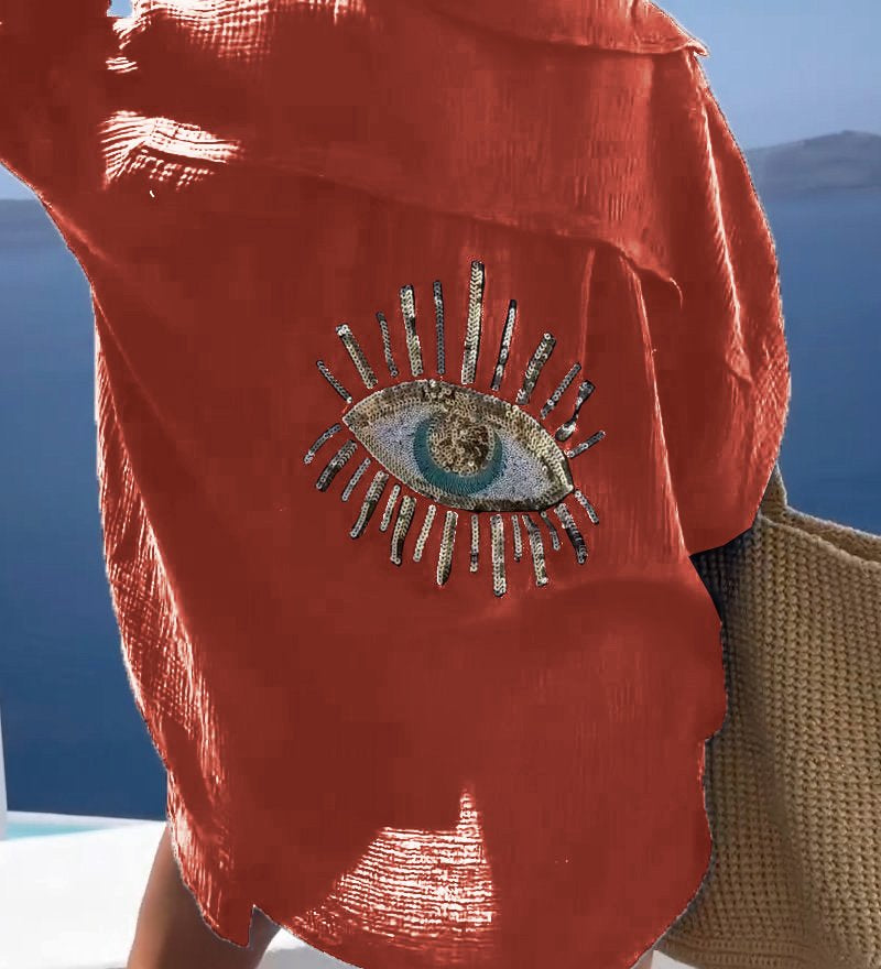 Ellis | Katoenen blouse met oversized pasvorm en casual stijl