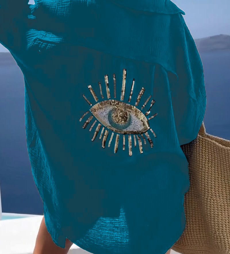 Ellis | Katoenen blouse met oversized pasvorm en casual stijl