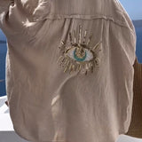 Ellis | Katoenen blouse met oversized pasvorm en casual stijl