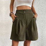 Shorts met hoge taille en zachte pasvorm voor dagelijks comfort
