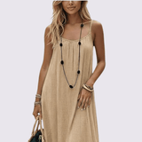 Noémie | Elegante Rugloze Maxi Jurk