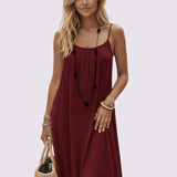 Noémie | Elegante Rugloze Maxi Jurk