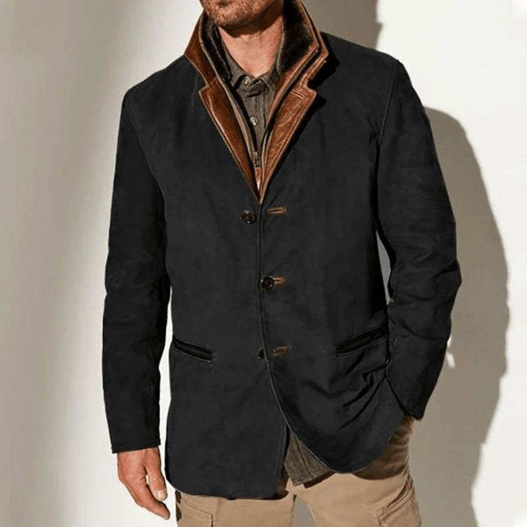 Vintage Herenjas met Retro Design en Slimme Pasvorm