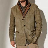 Vintage Herenjas met Retro Design en Slimme Pasvorm