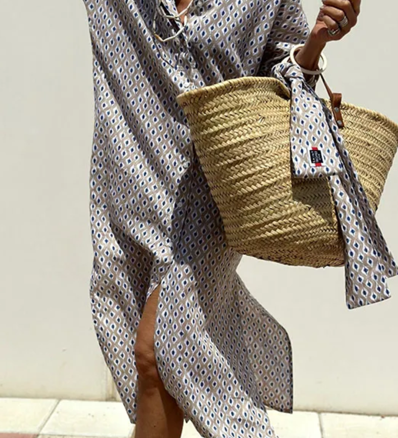 Ayda | Gestreepte blousejurk met casual pasvorm voor elke dag