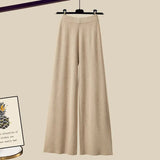 Pauline | Set met wijde pantalon, oversized blouse en cropped sweater
