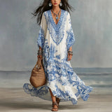 Alba | Bohemian maxi-jurk met etnische print