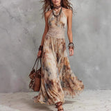Valeria | Bohemian maxi-jurk met bloemenprint en fijne bandjes