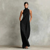 Marina | Elegante maxi-jurk met hoge hals