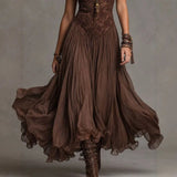 Adriana | Bohemian maxi-jurk met kant en ruches