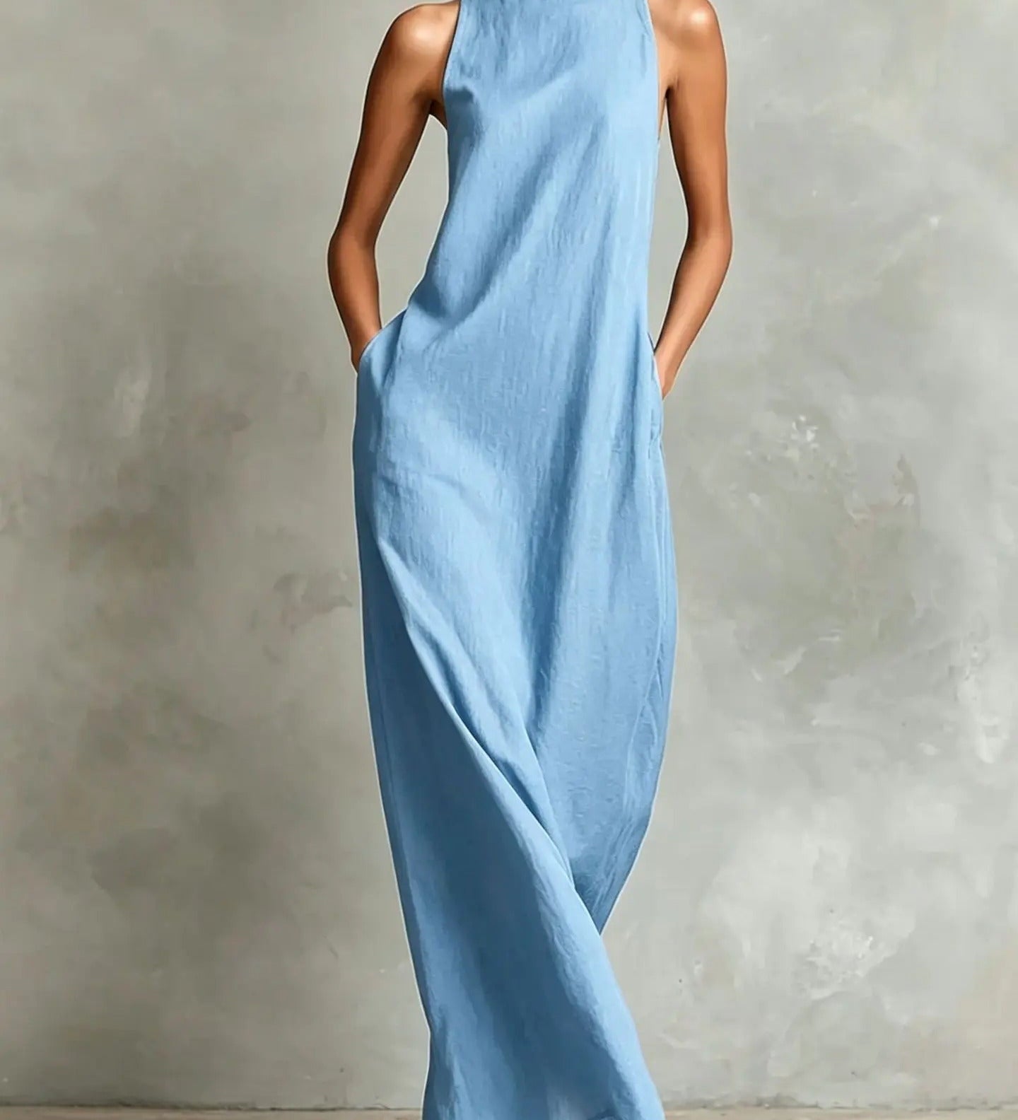 Marina | Elegante maxi-jurk met hoge hals