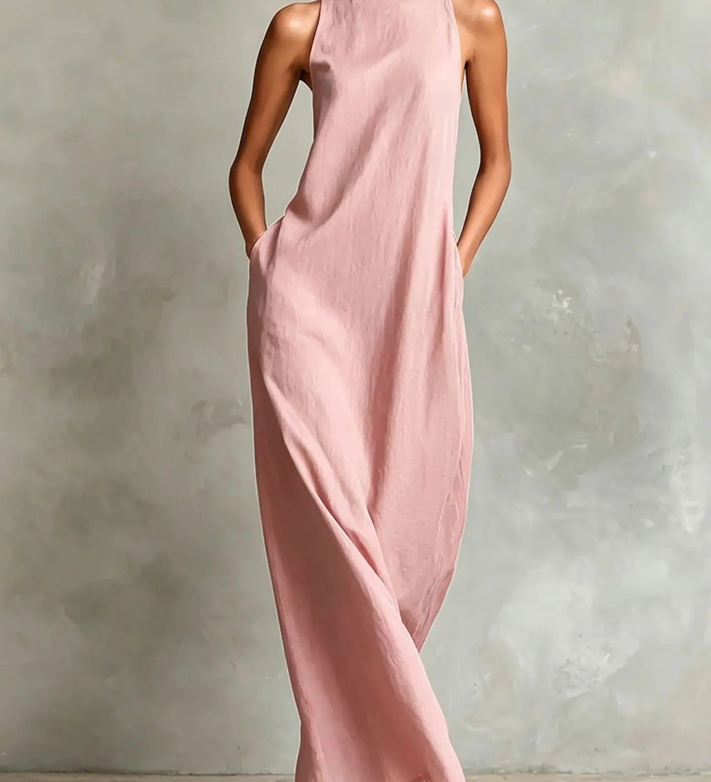 Marina | Elegante maxi-jurk met hoge hals