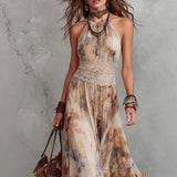 Valeria | Bohemian maxi-jurk met bloemenprint en fijne bandjes