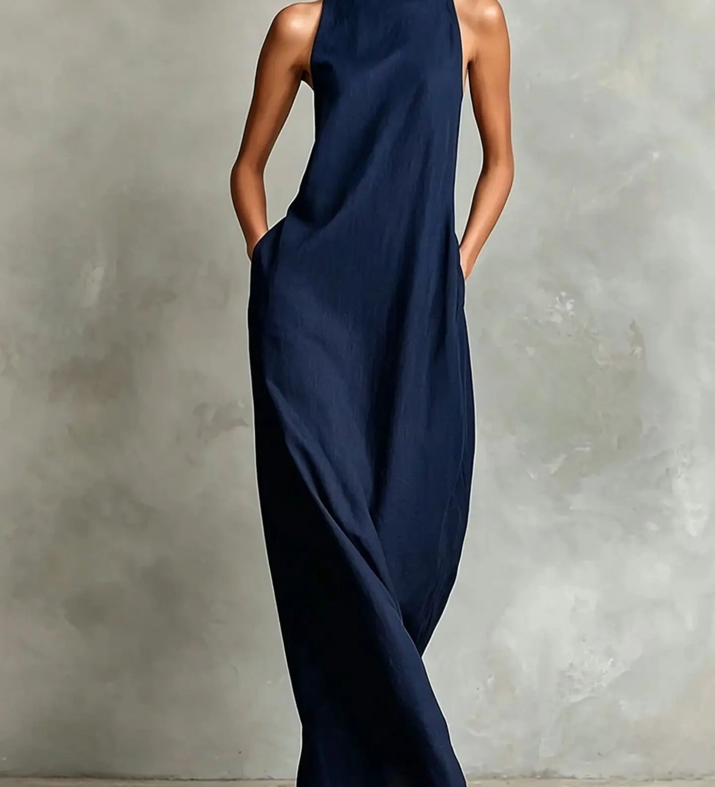 Marina | Elegante maxi-jurk met hoge hals