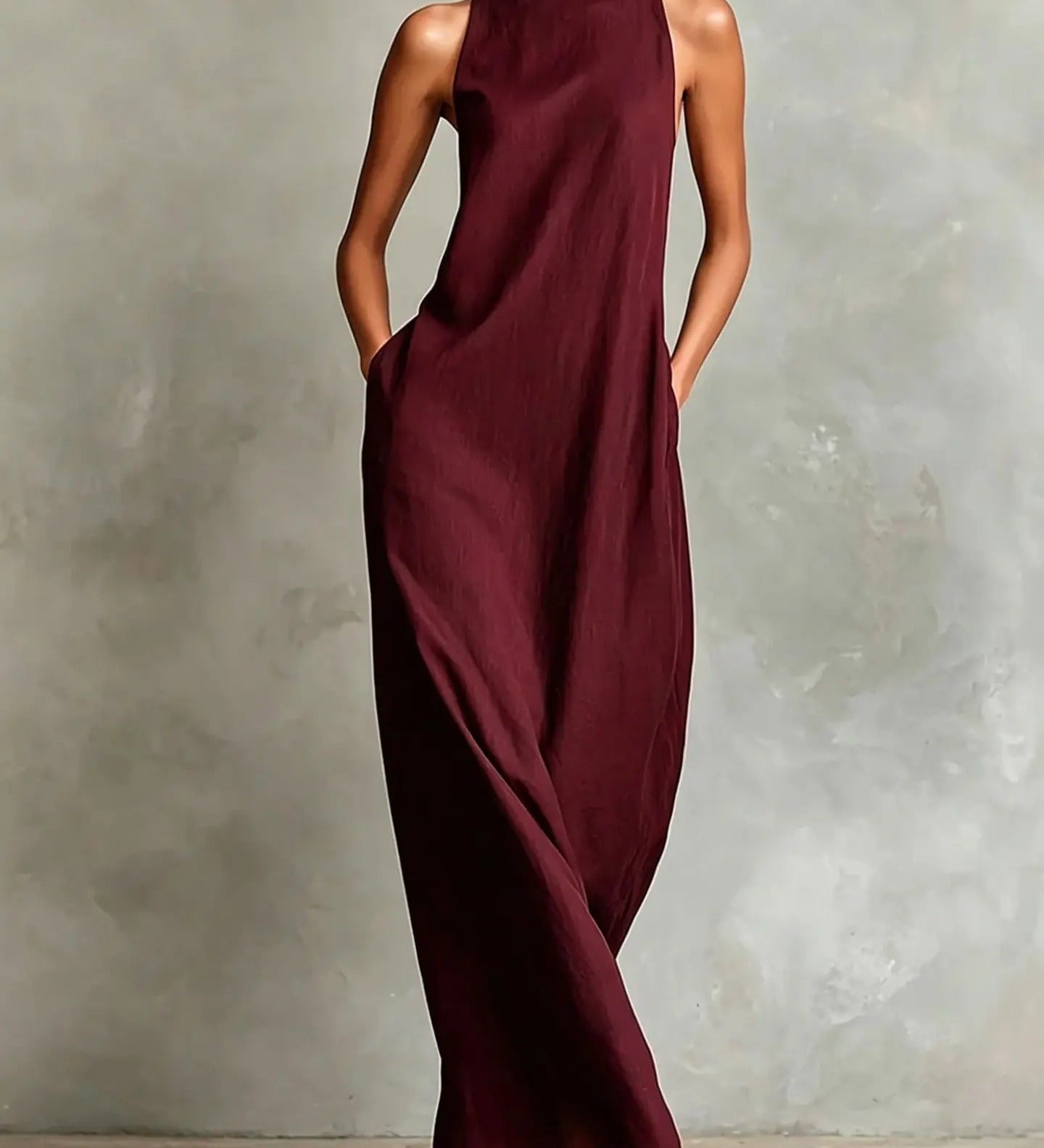 Marina | Elegante maxi-jurk met hoge hals