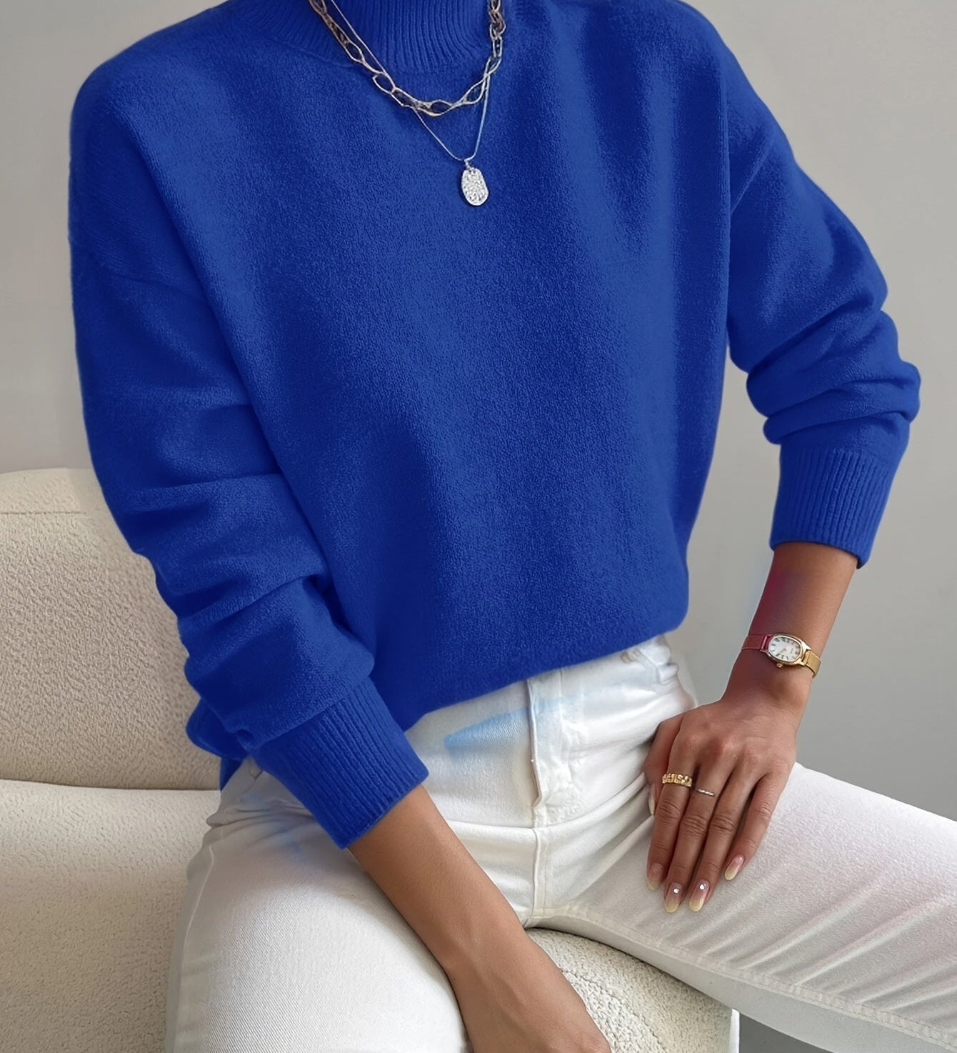 Coltrui in zachte knit met minimalistische elegantie