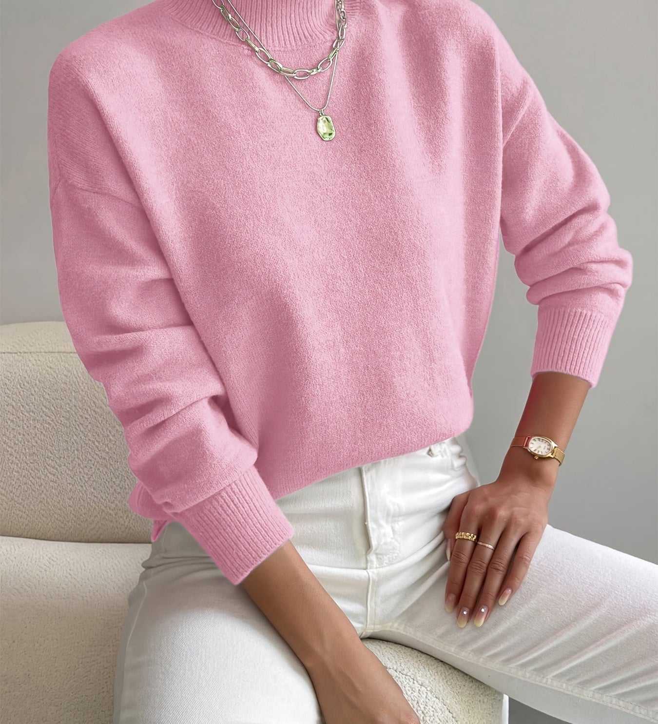 Coltrui in zachte knit met minimalistische elegantie