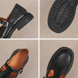 Mary Jane Schoenen met elegant leer en comfortabele zool