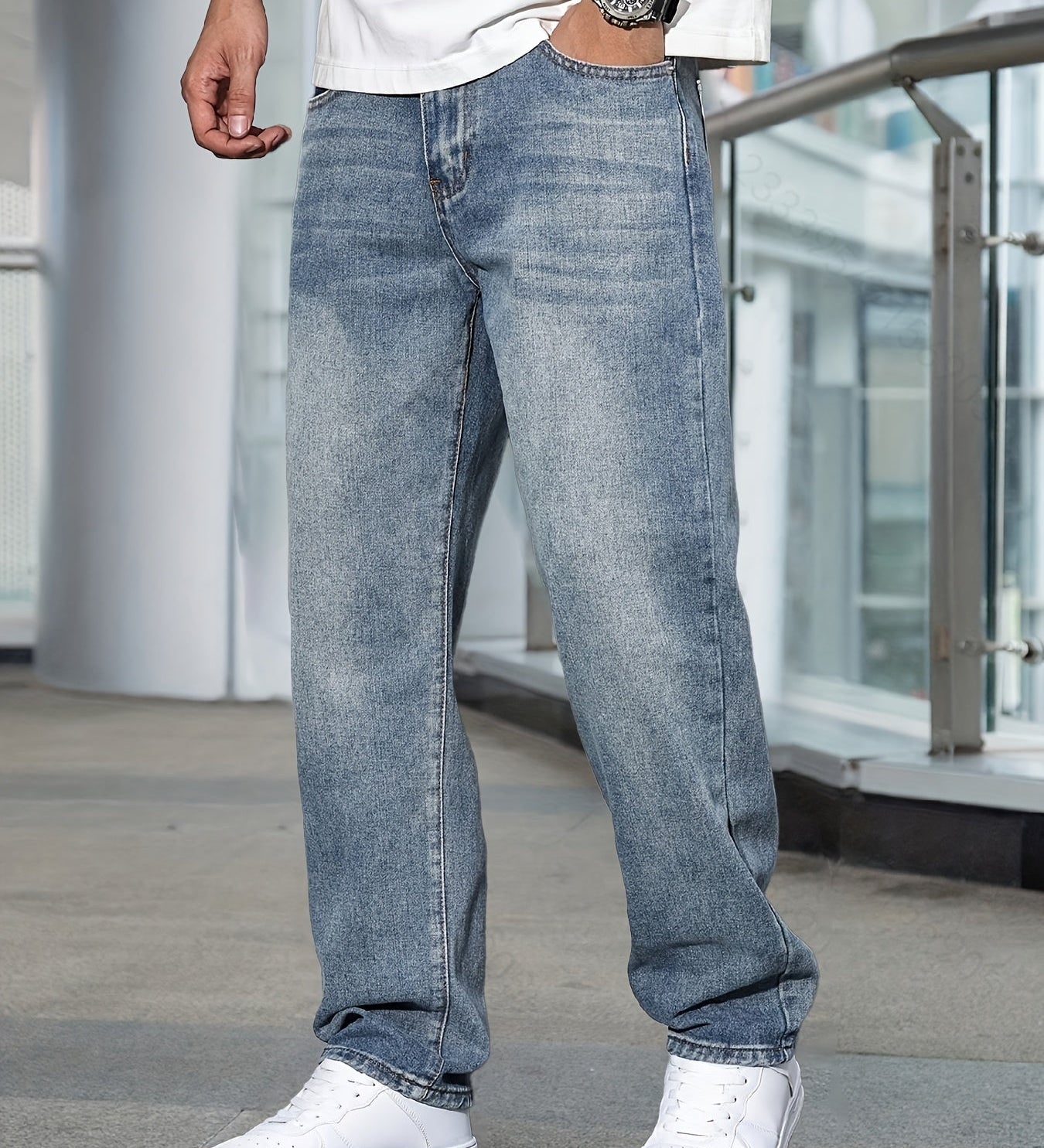 Denim broek met stretch en bewegingsvrijheid voor elke dag