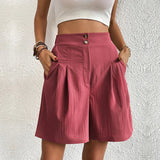 Shorts met hoge taille en zachte pasvorm voor dagelijks comfort