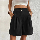 Shorts met hoge taille en zachte pasvorm voor dagelijks comfort