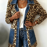 Lorena | Chaqueta Larga de Leopardo con Vaquero