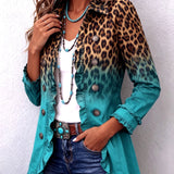 Mercedes | Chaqueta Blazer Leopardo Degradado con Volantes