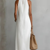 Valeria | Elegante midi-jurk met mao-kraag