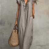 Camelia Vestido Maxi Bohemio con Escote en V