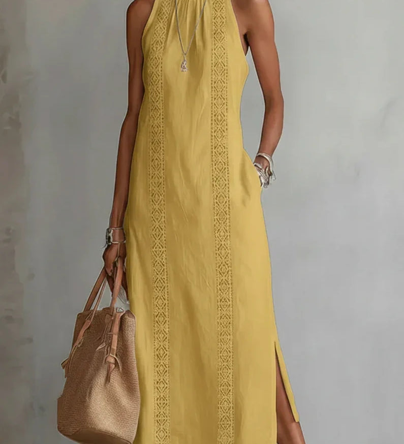Valeria | Elegante midi-jurk met mao-kraag