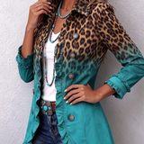 Mercedes | Chaqueta Blazer Leopardo Degradado con Volantes