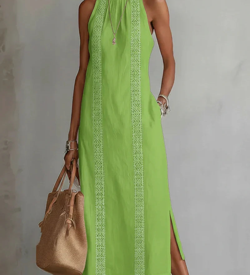 Valeria | Elegante midi-jurk met mao-kraag
