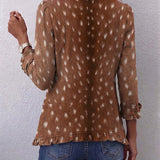 Nicolasa | Chaqueta Estampado Animal con Volantes