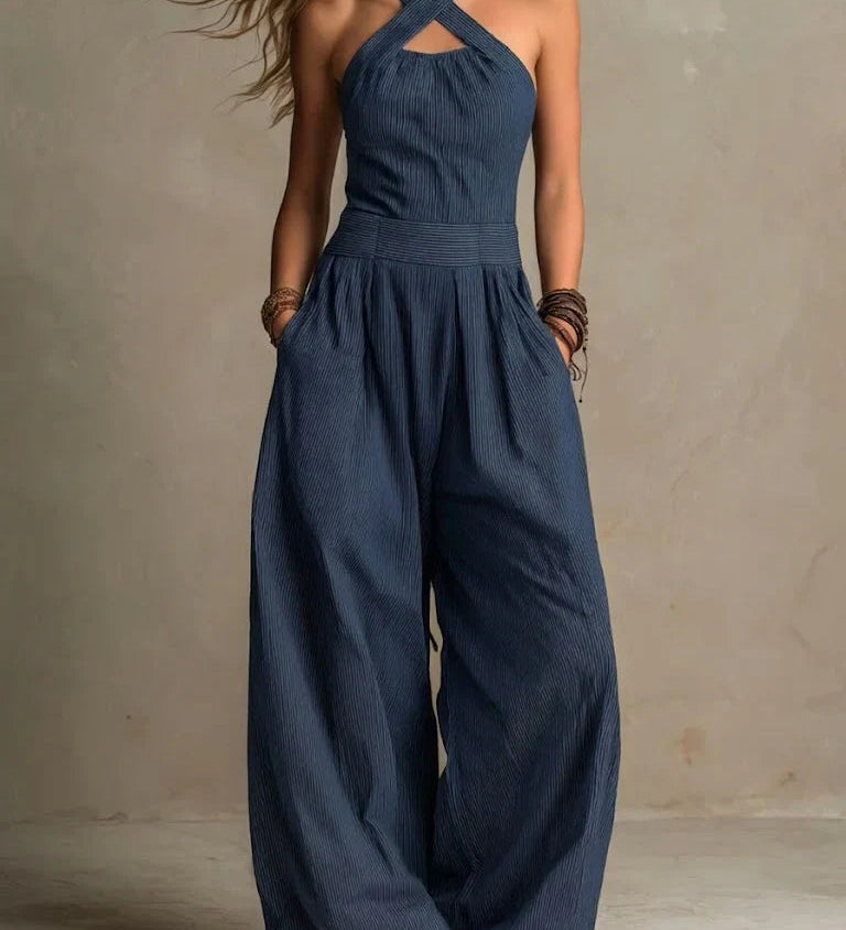 Mariela Mono Elegante con Escote Cruzado