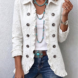 Marisol | Chaqueta Bordada Marfil con Volantes