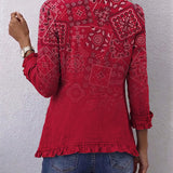 Clotilde | Chaqueta Cachemira Degradado con Volantes