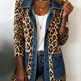 Lorena | Chaqueta Larga de Leopardo con Vaquero