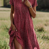 Rose | Zomerjurk met V-hals en kleurrijke print voor warme dagen