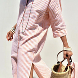 Ayda | Gestreepte blousejurk met casual pasvorm voor elke dag