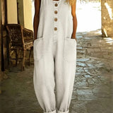 Denim jumpsuit met luchtige pasvorm voor dagelijks comfort