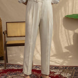 Seersucker broek met lichtgewicht comfort en verstelbare taille