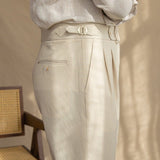 Seersucker broek met lichtgewicht comfort en verstelbare taille