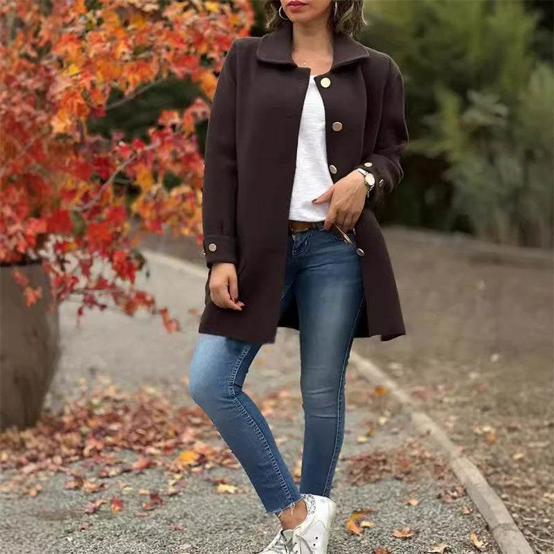 Aliana | Elegante jas met tijdloze snit en luxe uitstraling