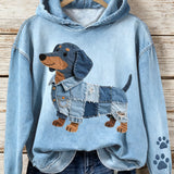 Sweatshirt met kunstzinnige patchwork print en lange mouwen