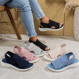 Anne | Sandalen met platform, van ademend materiaal voor dames