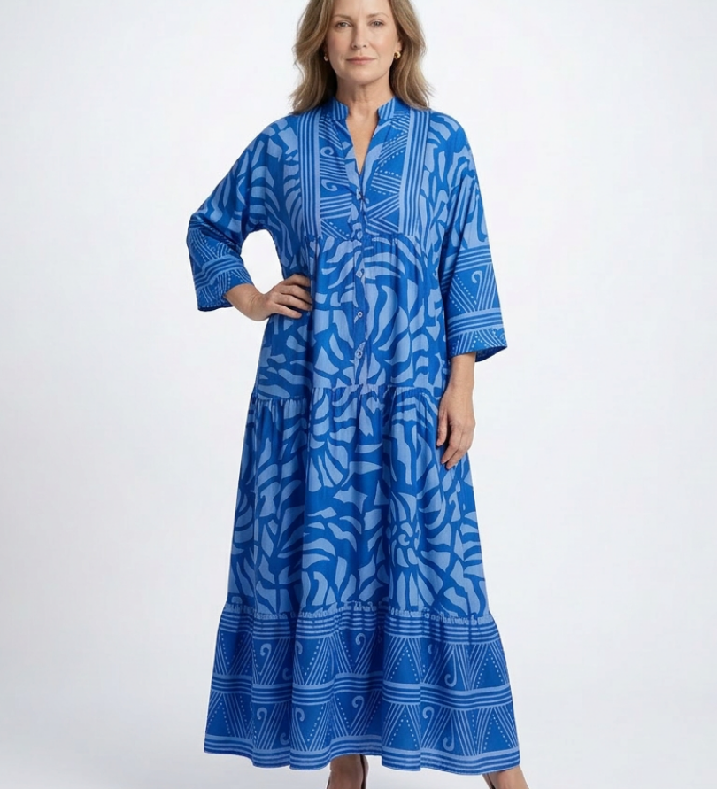 Marielle | Midi-jurk met Knopen